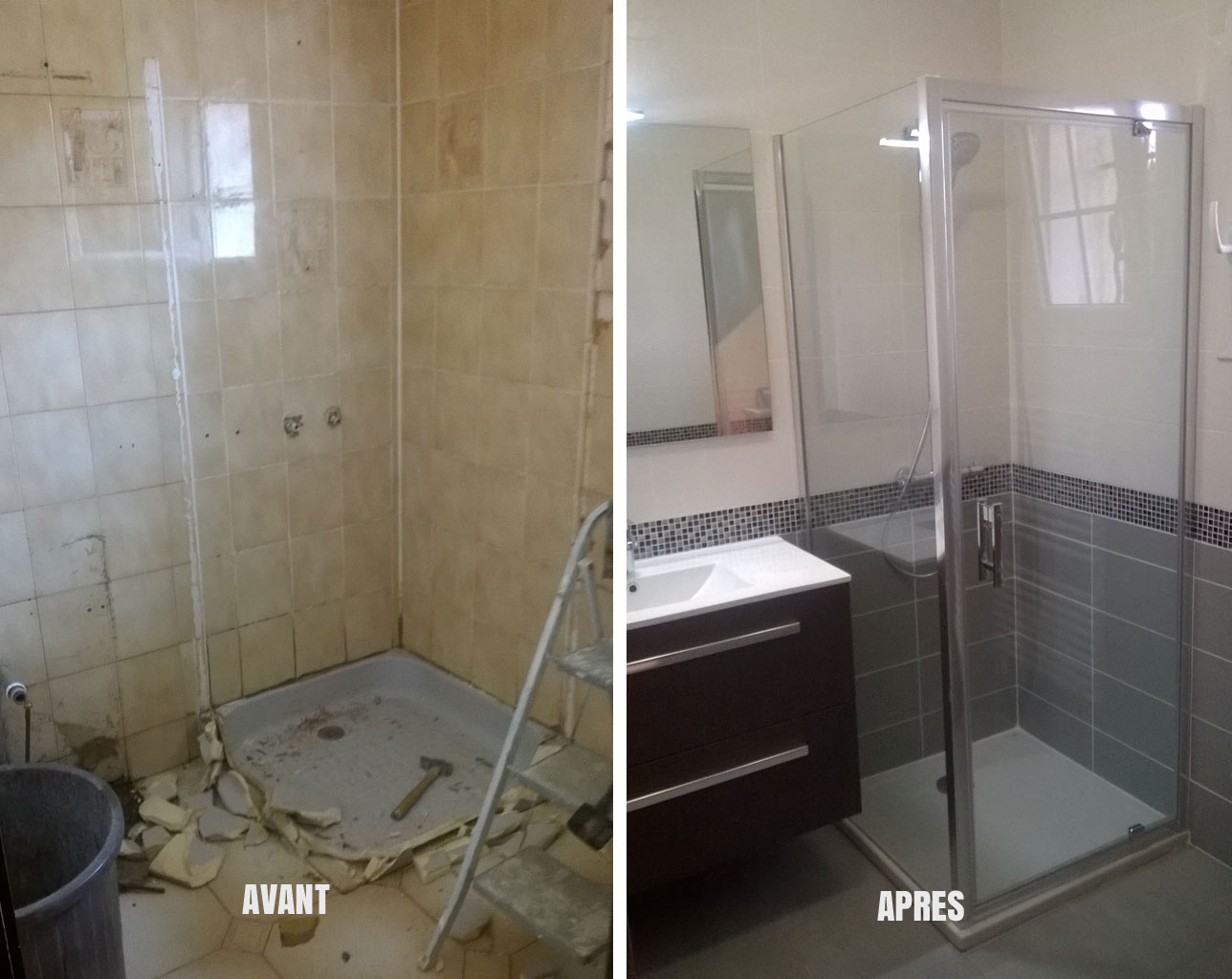 Rénovation de salle de bain : Avant / Après